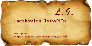 Laczkovics István névjegykártya