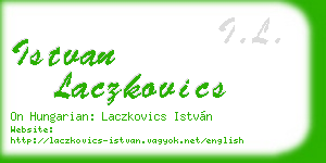 istvan laczkovics business card